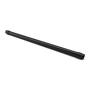 A black, cylindrical baton against a white background.