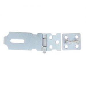 Metal window security latch isolated on a white background.