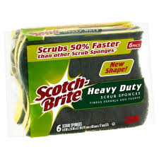 HD SCRUB SPONGE 6PK
