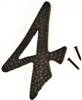 NUMBER HOUSE 4 ALUM 3" BLACK