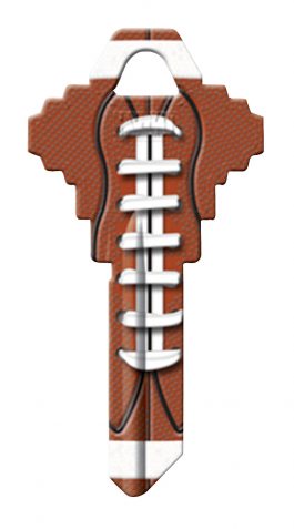 Cross-shaped design made out of basketball texture with white laces.
