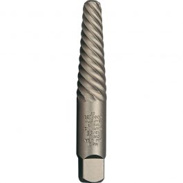 A metal rotary rasp drill bit for woodworking on a white background.