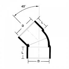 PVC ELBOW 1-1/2" 45DEG.