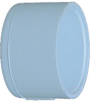 Side view of a simple, light blue cylindrical object with a closed top.