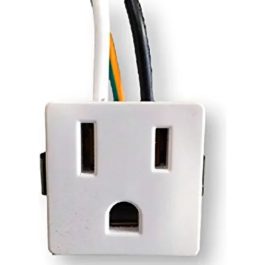 UK electrical plug with wires connected, isolated on a white background.
