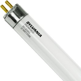 Fluorescent light bulb with brand name and specifications on label.