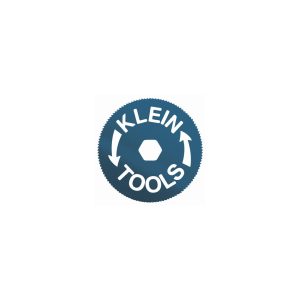 Logo of Klein Tools with a blue saw blade design and hexagon.