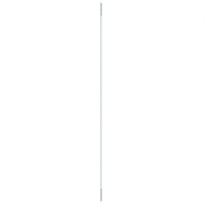 A slim vertical white pole against a white background.