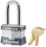 A padlock with keys on a white background.