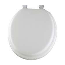 TOILET SEAT WHITE PADDED W/LID