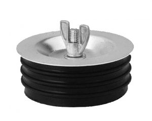 A metal gym weight plate with a central grip handle on a white background.