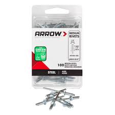 RIVET 1/8x1/4 MED.STL 100/PK