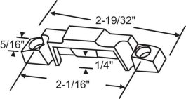Technical drawing of a mechanical part with dimensional annotations.