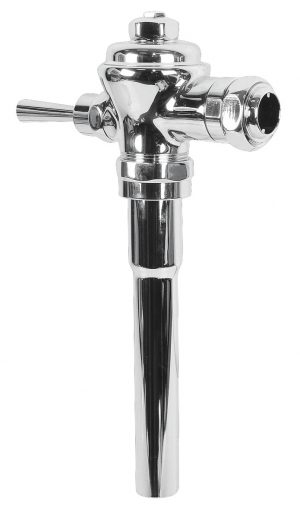 Shiny chrome beer tap isolated on a white background.