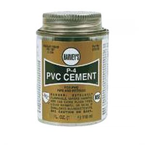A jar of PVC cement on a white background.