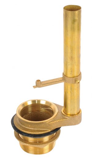 Brass swing check valve for controlling fluid direction in piping.