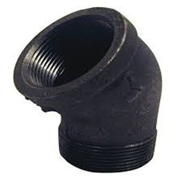 ELBOW ST BLACK 45 1/4"