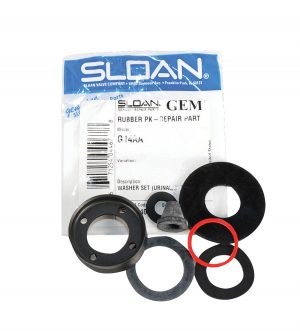 Urinal washer set and packaging with Sloan brand logo.