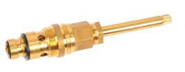Brass gas valve part isolated on a white background.