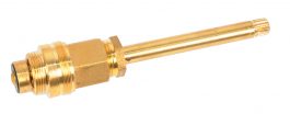 Brass gas valve on white background, typically used for control in heating systems.