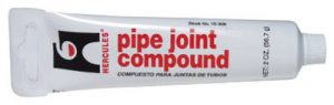 A tube of Hercules brand pipe joint compound on a white background.