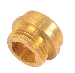 Brass hose connector isolated on a white background.