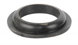 A black rubber gasket isolated on a white background.