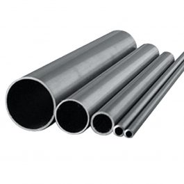 Assorted metal pipes and tubes on a gray background.