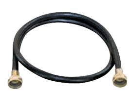 Flexible hydraulic hose with metal fittings on both ends.