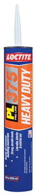A tube of Loctite PL375 heavy-duty construction adhesive.