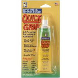 Package of Quick Grip all-purpose permanent adhesive on a retail card.