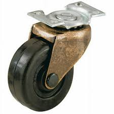 BLK RUBBER WHEEL 2''