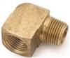 A brass pipe hex reducer fitting isolated on white background.