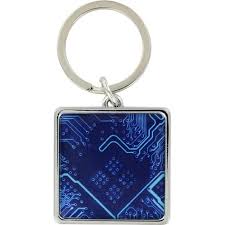 KEY RING 3D "COMPUTER CHIP"