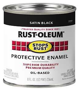 RUSTOLEUM SATIN BLACK 1/2PT.