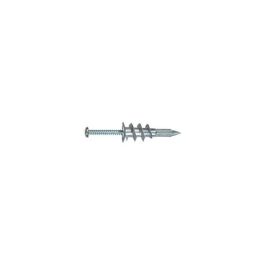 Steel screw with a sharp point and spiral threads isolated on a white background.