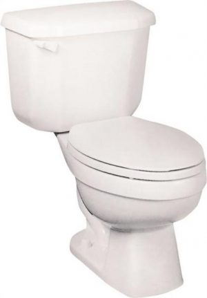 A white ceramic toilet isolated on a light background.