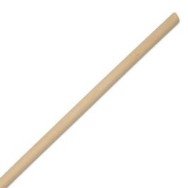 A single plain wooden dowel rod against a white background.