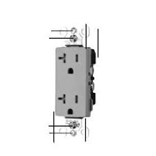 DUPLEX OUTLET DECORA GRAY