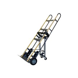 Convertible hand truck dolly isolated on white background.
