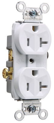 a close-up of a white outlet