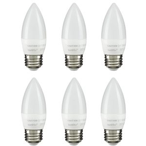 a group of white light bulbs
