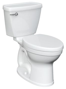 A white ceramic toilet isolated on a white background.