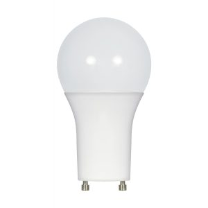 LED light bulb on a white background.
