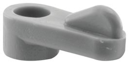 a grey plastic object with a hole