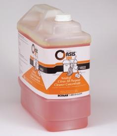 A container of commercial cleaning concentrate with a label on a white background.