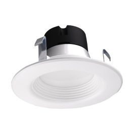 Recessed LED downlight fixture on white background.