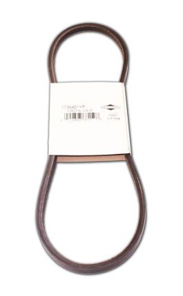Leather belt with price tag on a white background.