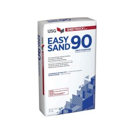 A box of USG Sheetrock Easy Sand 90 joint compound for drywall finishing.