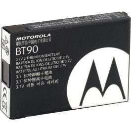 Motorola BT90 3.7V lithium ion battery pack with logo on white background.